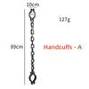 Halloween Plastic Chains Handcuffs Head Cuffed Shackles Ball Fake Chain Links Jail Costume Props Prisoner Cosplay Accessories