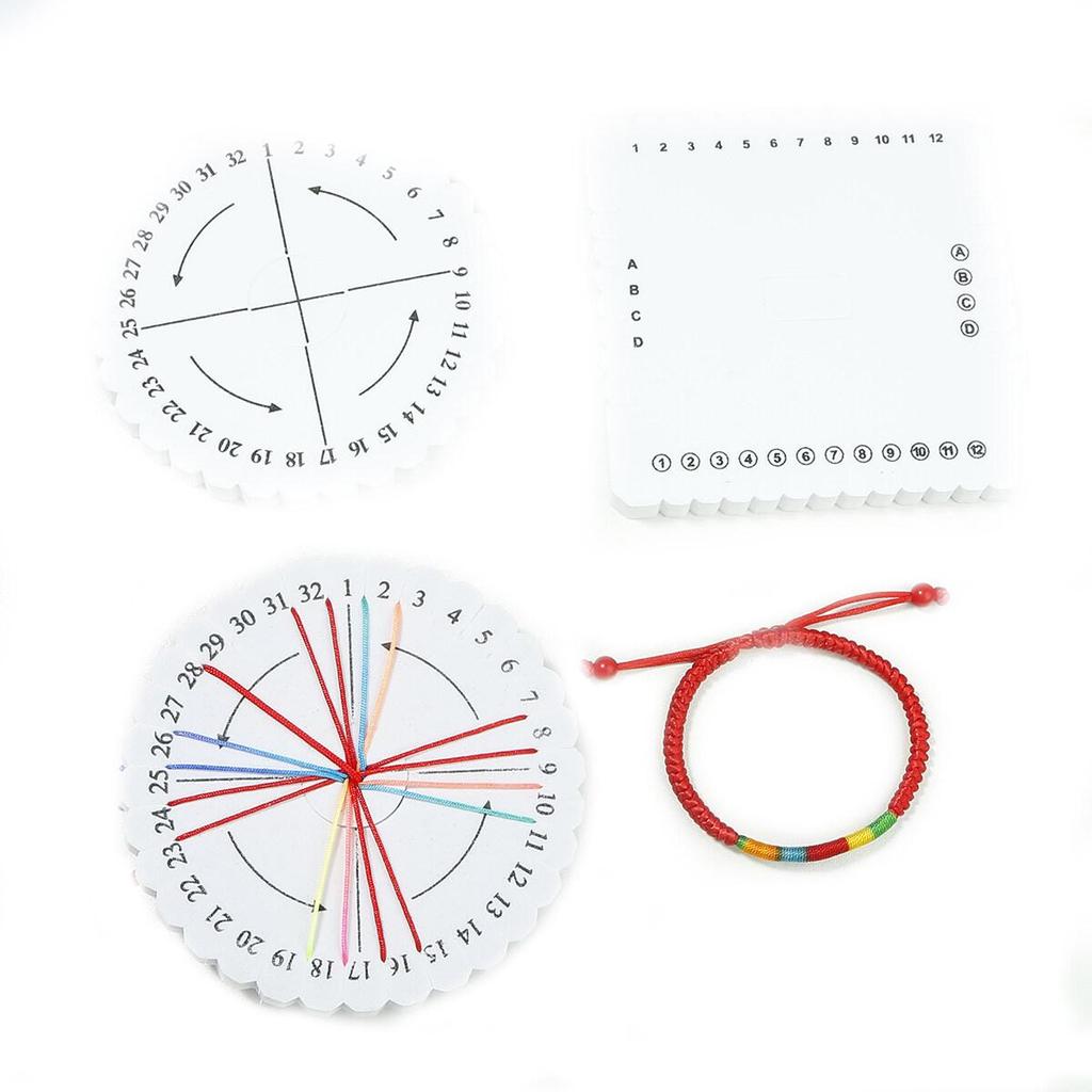 Kruhový čtverec Kumihimo Korálkový kabel Kotouč/Disk Pletená deska DIY Pletený provazový uzel Ručně vyráběné DIY šperky Desgin Board