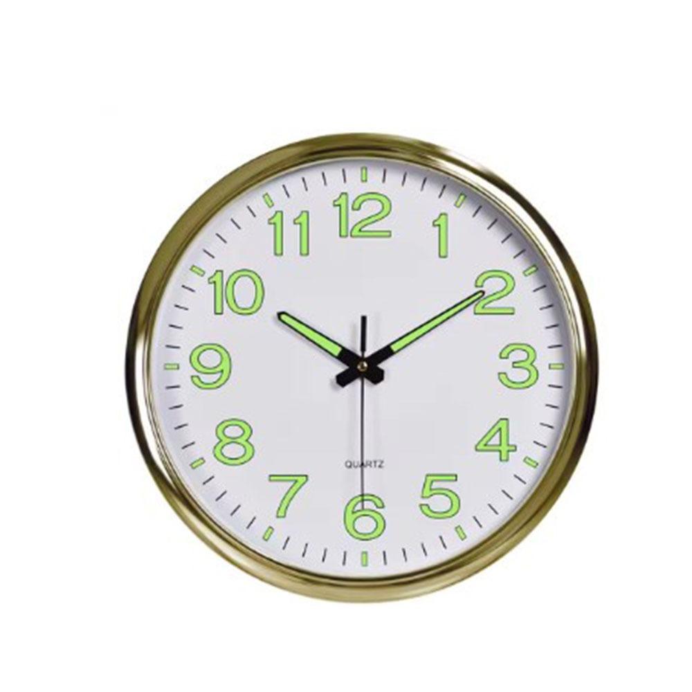 Fashion Tick-free Luminous Wall Clock With Night Light 12 Inch Round Wall Clock Silent Plastic Quartz Clock Office