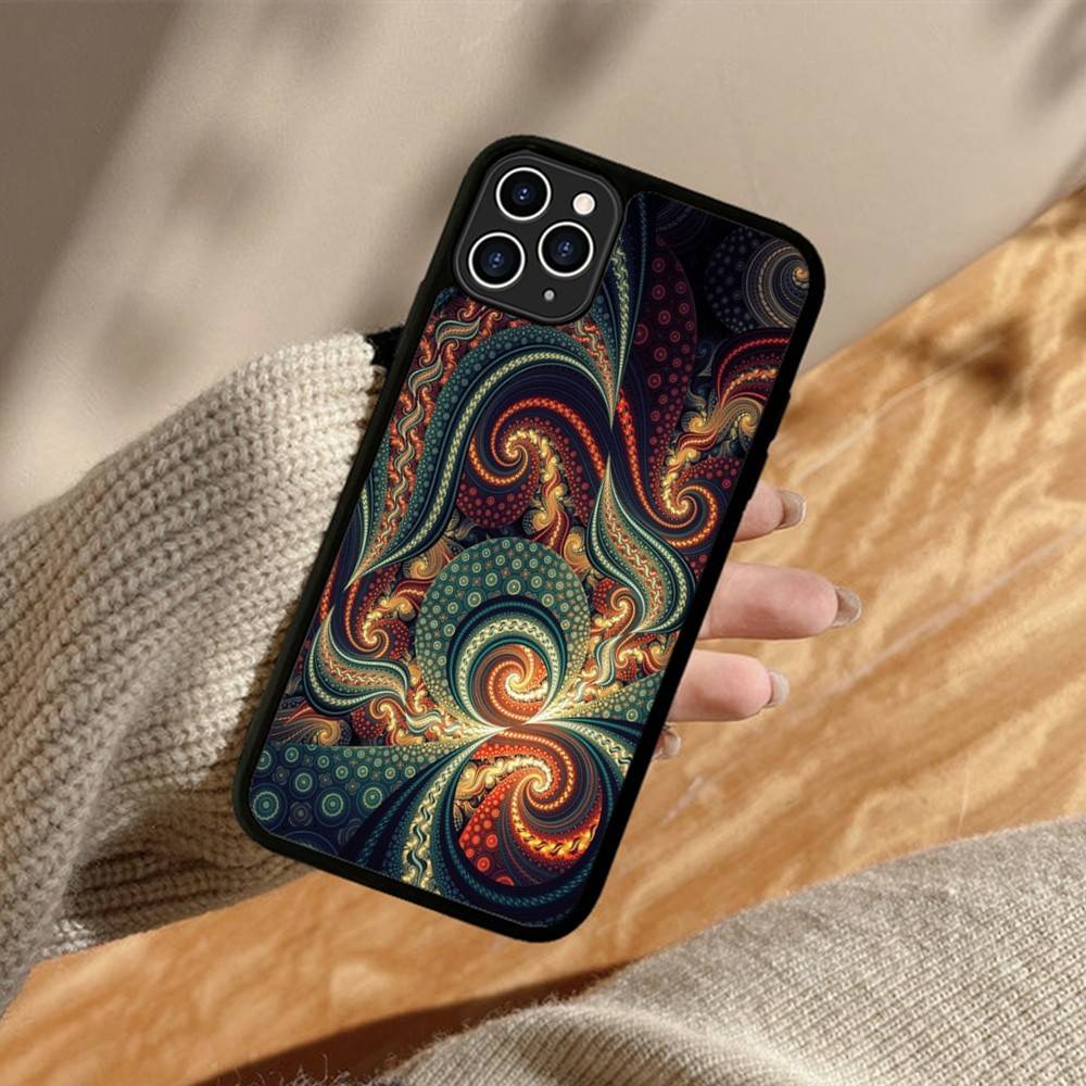 Mandala Painting PC+TPU Phone Case For iPhone 17 16 15 14 PRO MAX 11 12 13 PLUS MINI Cover