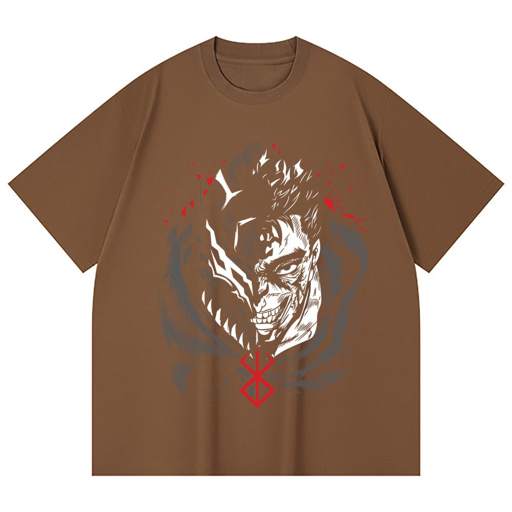 230 Gsm 100% Cotton Berserk V9 Print Unisex Heavy Cotton T Shirt