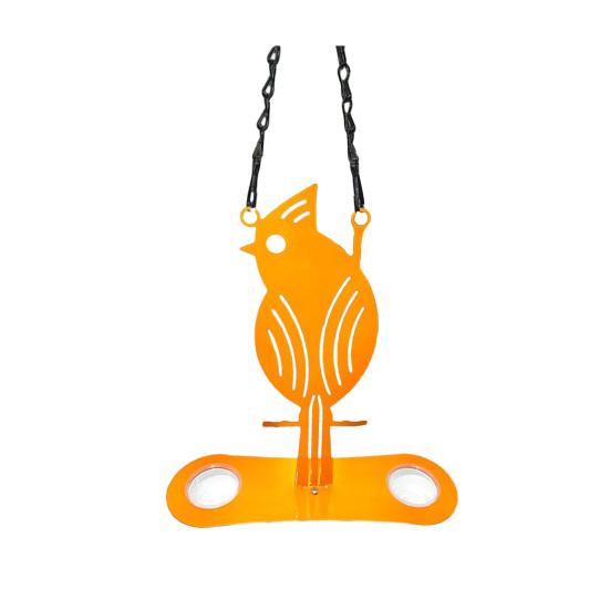 

Кормушка для птиц Oriole, подвесная пластиковая кормушка для птиц с прозрачными полипропиленовыми мисками и насестом, кормушка для апельсиновых фруктов для декора сада на заднем дворе оранжевый