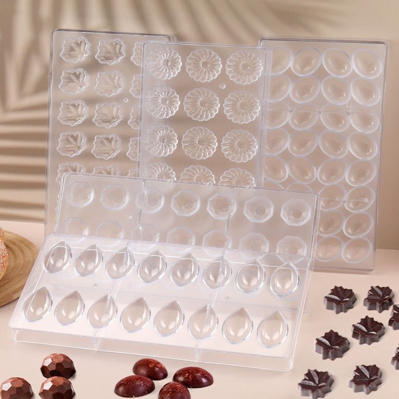 Professionelle Kunststoff-Schokoladenform Transparent Handgemacht Kugel Schokoladenwerkzeuge DIY Kuchenform Dessert Pudding