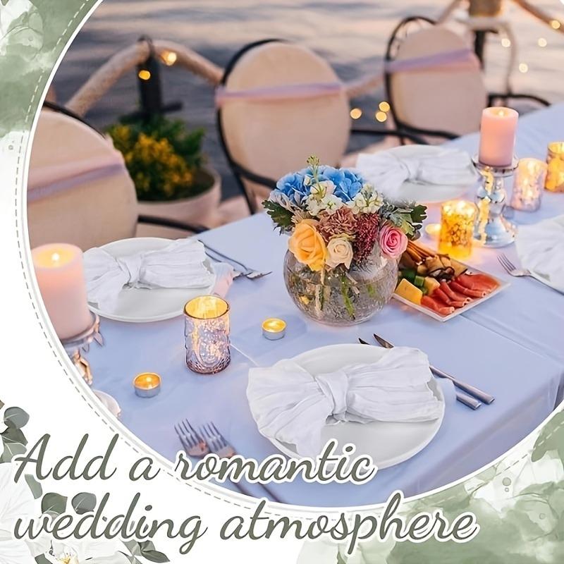 120 Cheese Cloth Napkins in Bulk Measuring 50.64 X 50.64 Cm Perfect for Rustic Decor At Weddings Receptions and Shower Parties