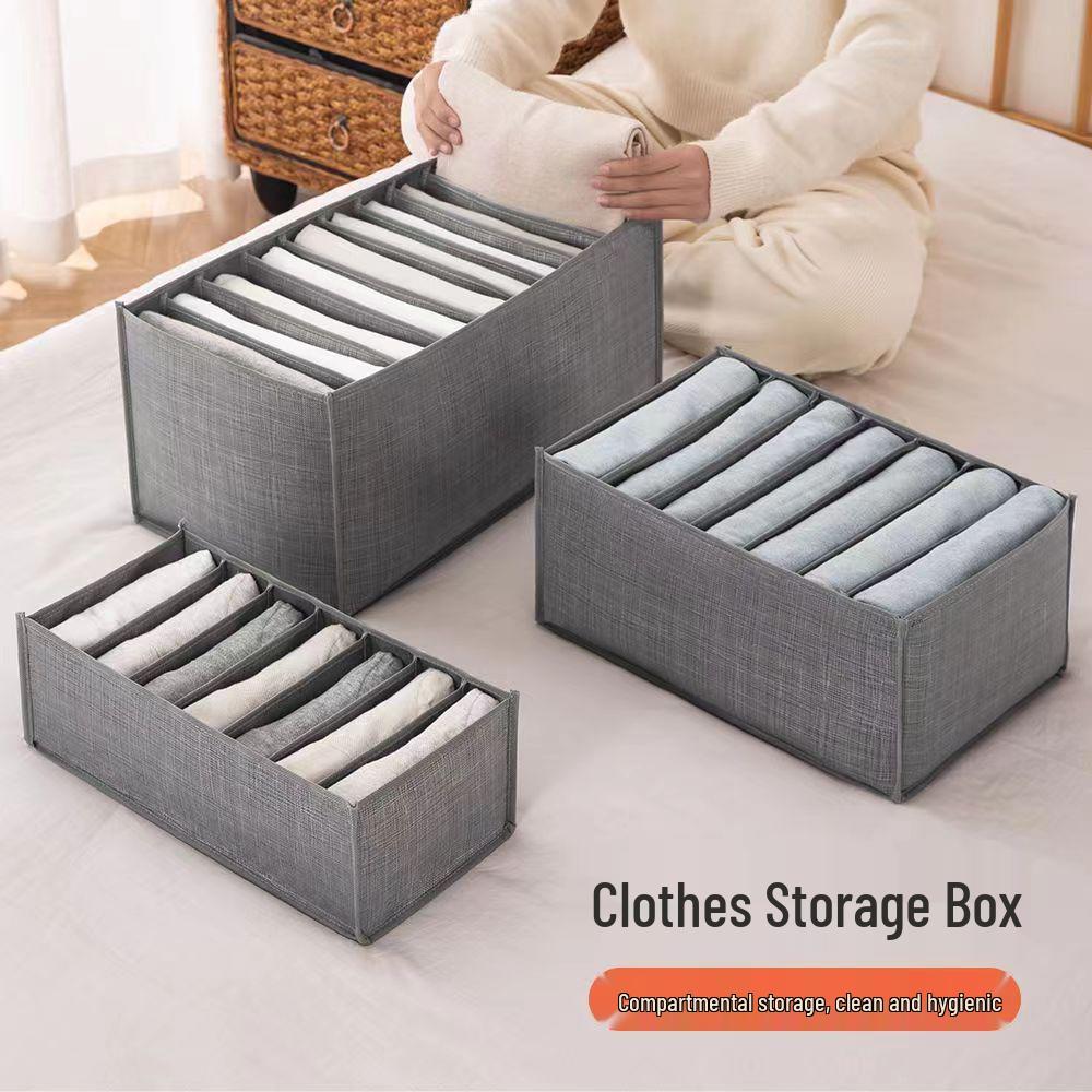 

Portable Foldable Wardrobe Organizer: Pants, Underwear & Shirt Divider Storage Box
