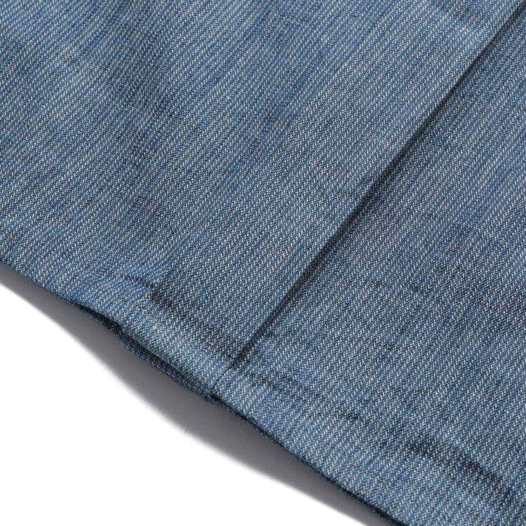Emporio Armani Solid Color Square Neck Single-Breasted Short Sleeve Shirt Men Shirts Blue 6R1CA6-1DRLZ-0941