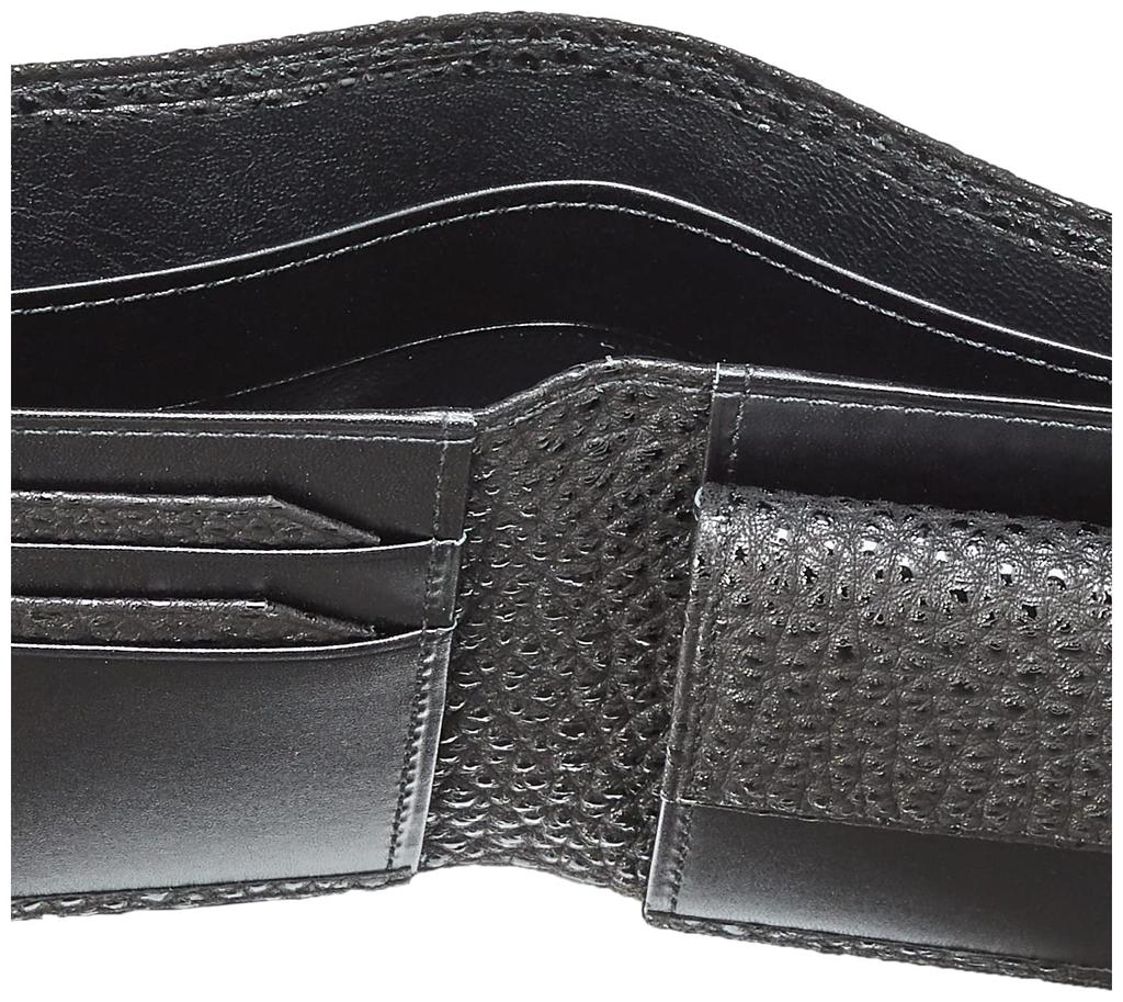 Bifold Wallet Black Leather Kiwami Black [Mikado]