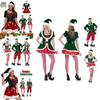 Deluxe Velvet Christmas Elf Santa Claus Cosplay Costumes Carnival Party Role Play