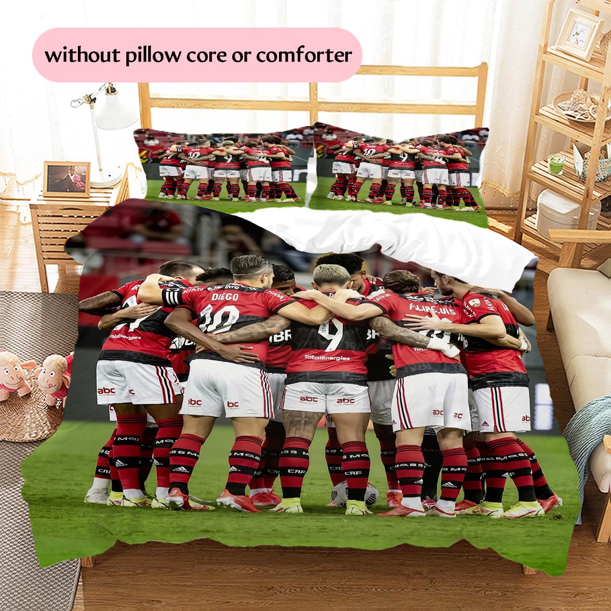 

Flamengo Sports Club Pattern Bedding Home Decoration Birthday Gift (1 * duvet cover + 2 * pillowcase, without core) 135x200cm