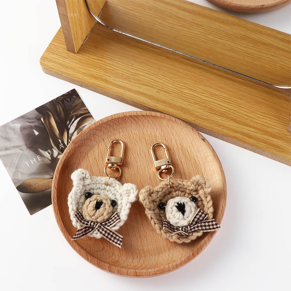 Wool Key Ring Bow Tie Cartoon Korean Style Key Chain Bag Pendant Girls Key Chain Schoolbag Pendant