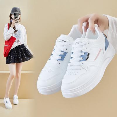 Frühlings-Weiße Schuhe Neuer Stil von Damenstudenten Dicksohlige High-Rise Sportschuhe Freizeitschuhe