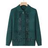 Spring Autumn Middle-Aged Elderly Women's Sweater Thin Cardigan Jackets Casual Long Sleeve Coats Female Knitted Sweater