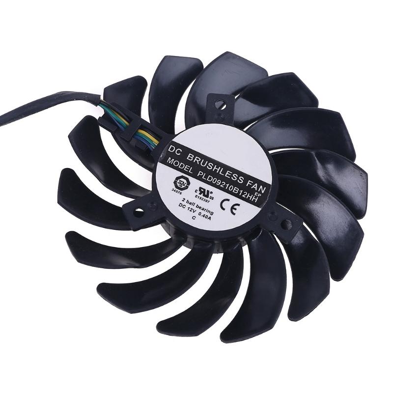 1 Paar 87 mm PLD09210B12HH 4-poliger Grafikkarten-Lüfter für MSI RX 580
