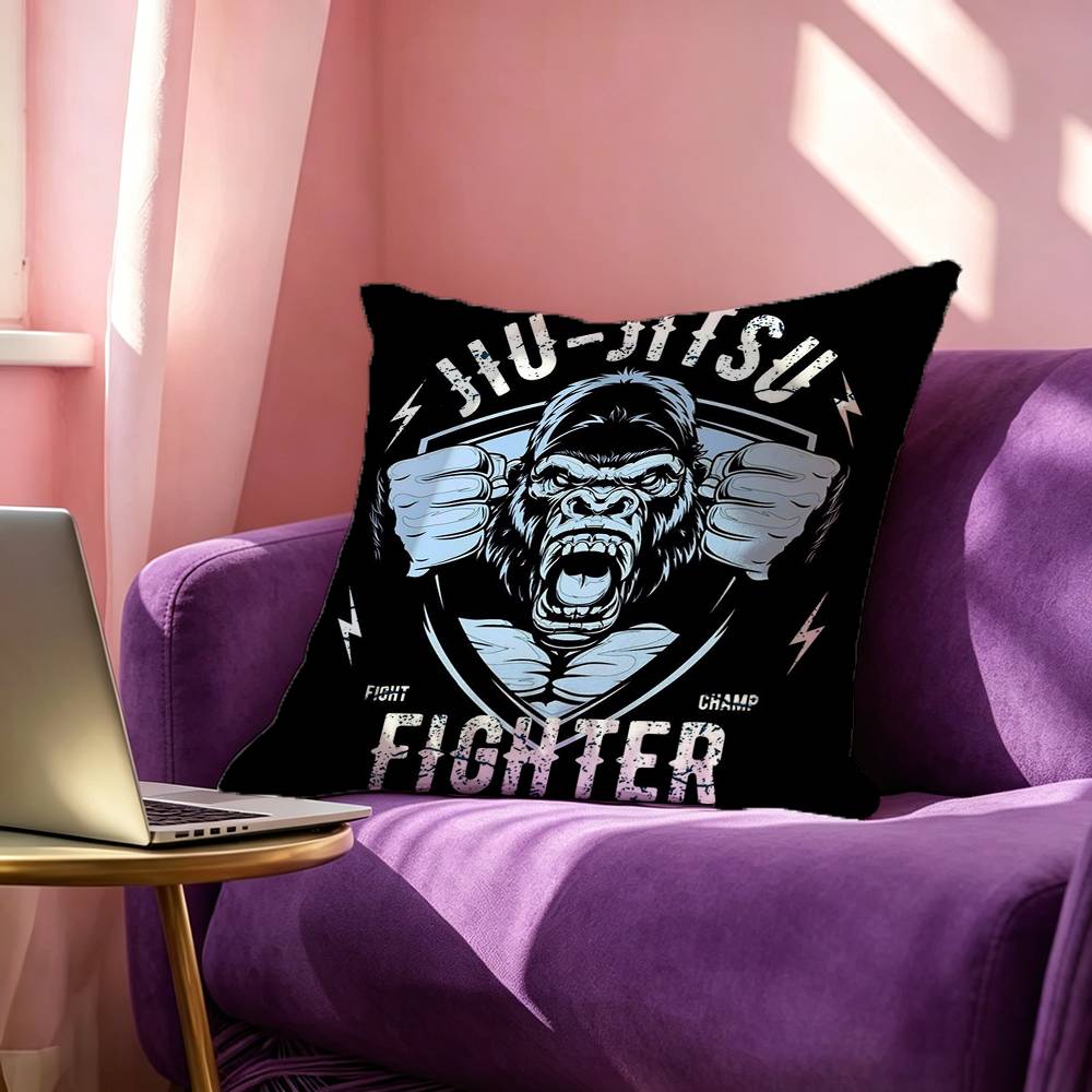 BJJ Brazilian Jiu Jitsu Square DoubleSided printed Pillow Case Bedroom Bedside Pillow Sofa Cushion Cover