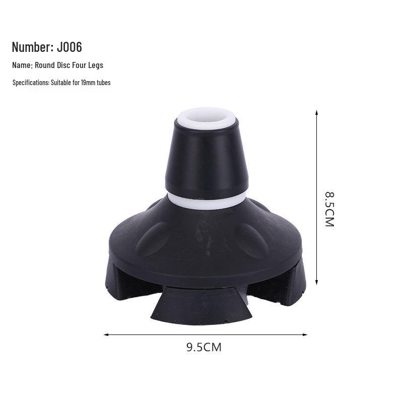 Multi-spec Anti-Slip Rubber Cane Tip for Elderly Walking Sticks - Tripod & Quadruped Foot Covers