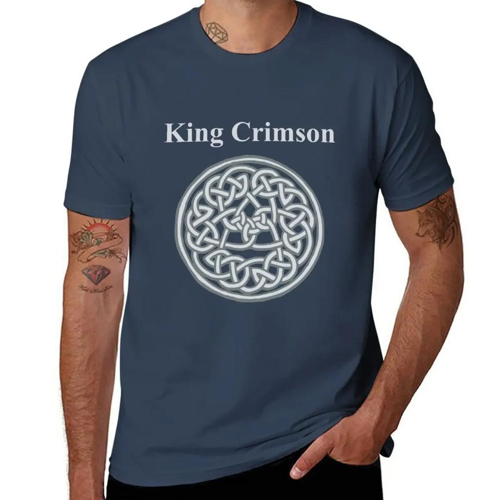 1982 King Crimson Vintage Discipline Album Promo T-Shirt quick-drying Short sleeve tee mens plain t shirts