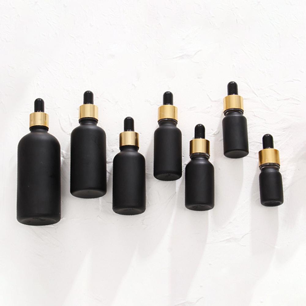 10ml 30ml 50ml 100ml Dropper Glass Bottle Fine Oil Bottle Scrub Black Light Avoidance Glass Cosmetics Separate Bottling