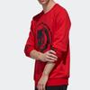 Adidas Neo Logo Print Casual Sports Pullover Sweatshirt Men Tops Red EA0320