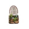 High End Vase Home Decor Storage Ornament Candle Holder Hydroponic Leather Handle Glass Vase