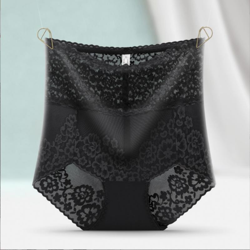 Lace Panties Seamless Women Slimming Underwear Knickers Briefs Seamless High Waist Transparent  Sexy Leggings