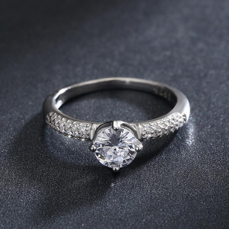 Modian Real 925 Sterling Silver Round Ten Hearts Arrow CZ Classic Finger Rings For Women Luxury Wedding Fine Jewelry Accessories