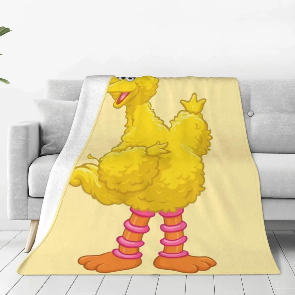 Custom Cookie Monster TV Theme Fleece Throw Fashion Blanket for Bed Couch or Outdoor Use  Soft and Warm Flannel