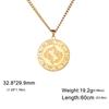 My Shape 12 Constellation Necklace Gothic Zodiac Pendant Chain Women Men Leo Aries Virgo Capricorn Birthday Jewelry Wholesale