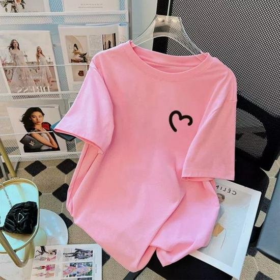 Women's 2023 Fashion Pure Cotton Loose-Fit Short-Sleeve White T-Shirt