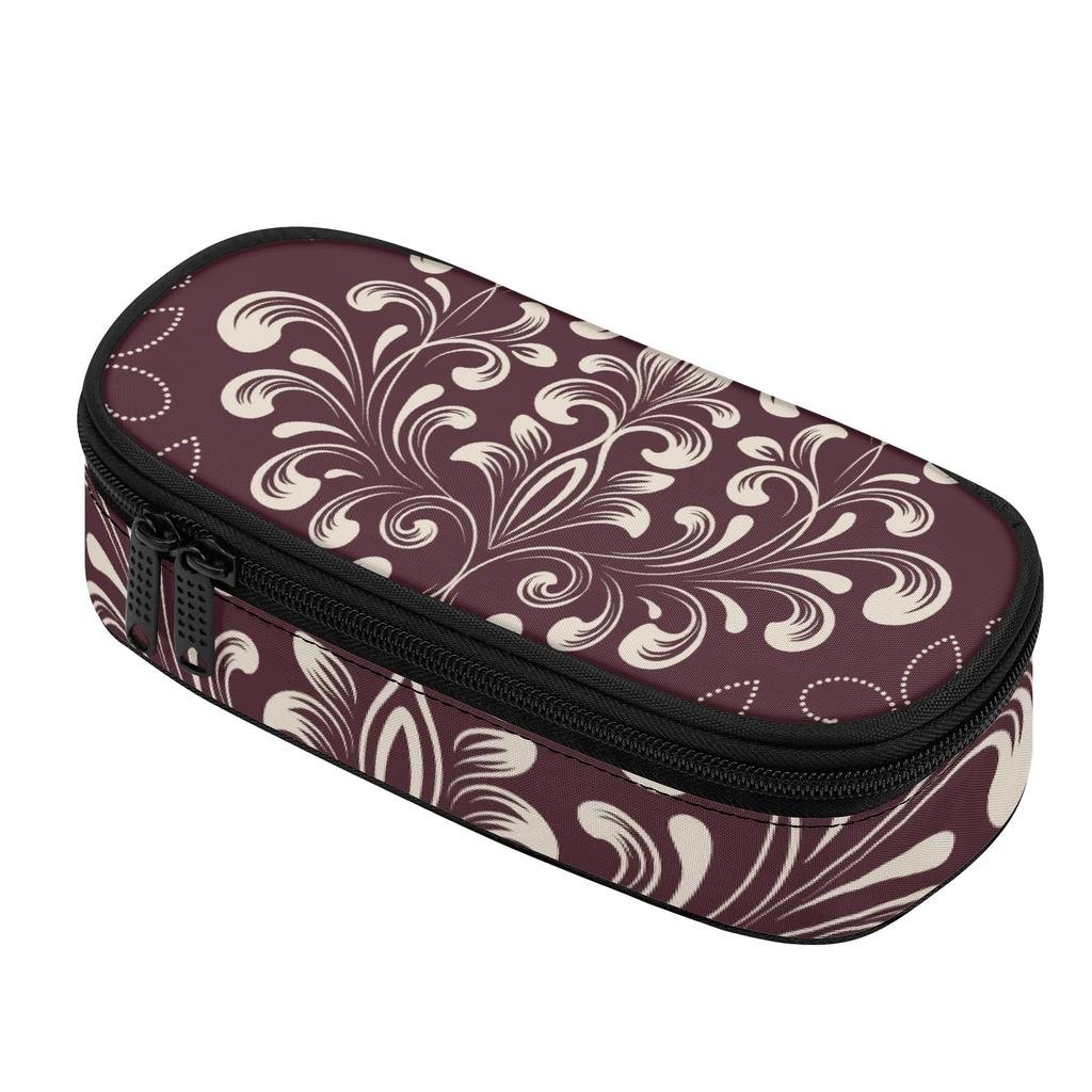 Pencil Bag Lightweight 300D Polyester Zipper Closure with Main Compartment Mesh Pocket and Pen Slots for School and Study
