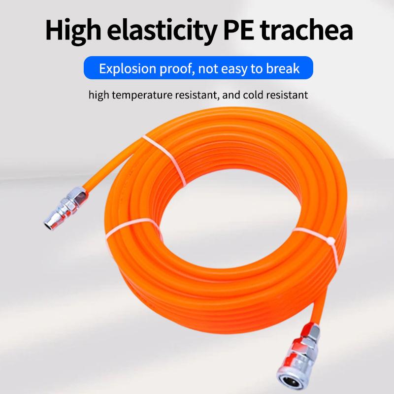 10M/20M Pneumatic Air Tube Compressor Hose Straight Connector High Pressure Flexible Pipe