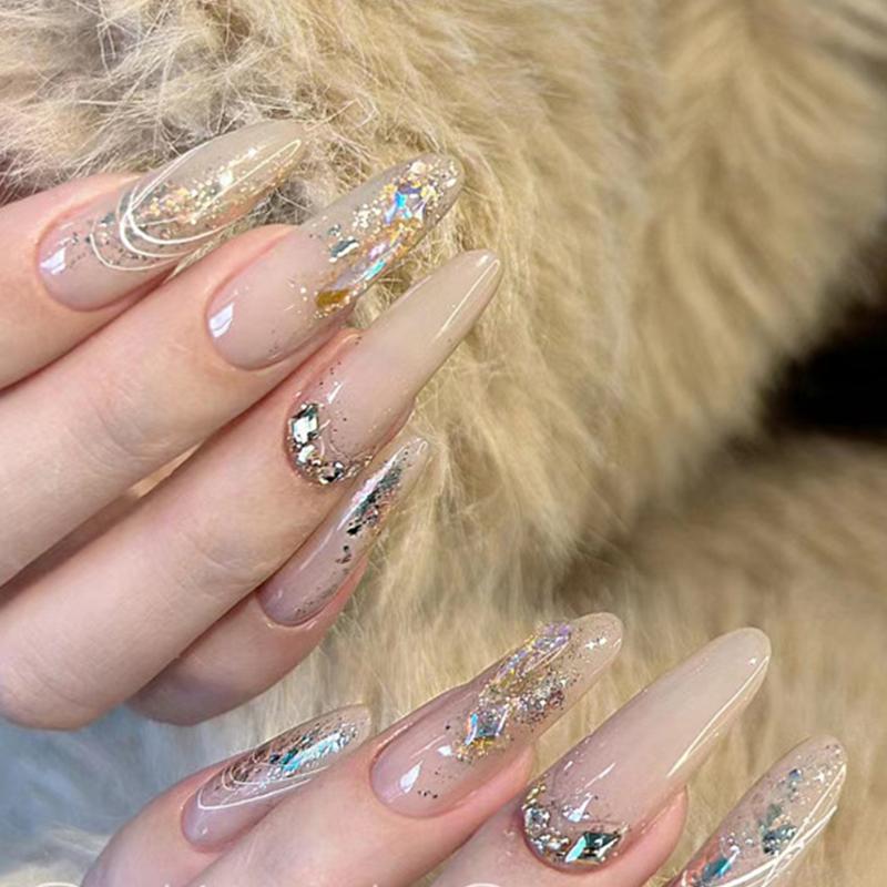 100Pcs/Box Fake Nail Tips Full Cover Coffin Press On Nail Extension Clear Soft Gel Tips False Nail Design Manicure Tools