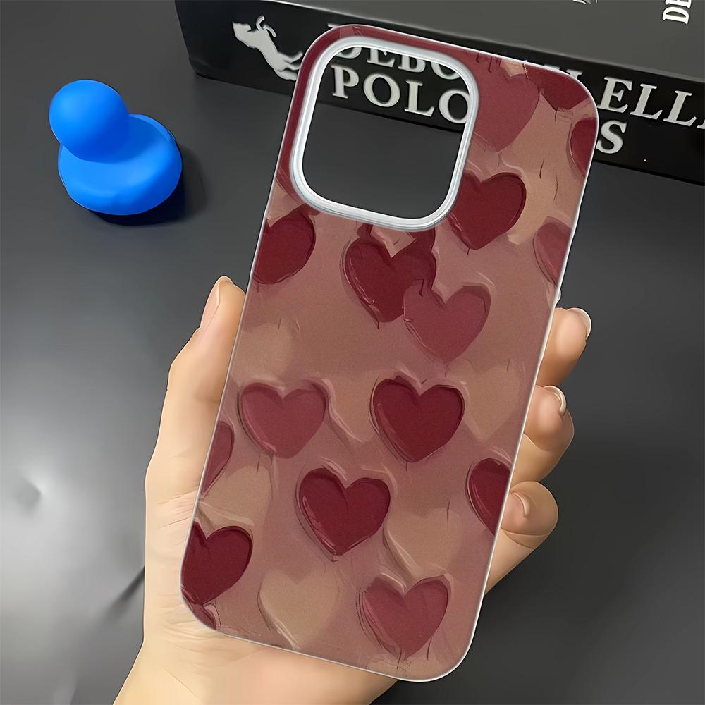 Love Comic Pattern Phone Case For Iphone 17 17air 16 15 14 13 12 11 8 7 Pro Max Mobile Protective Case Soft Funda Cover