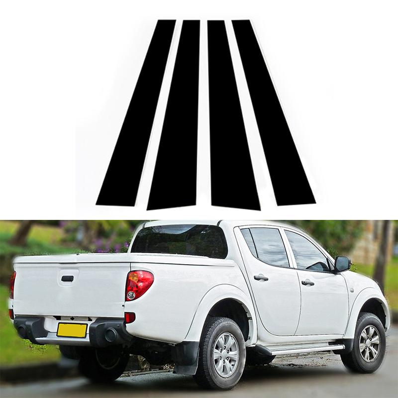 

Автомобильная глянцевая черная стойка, накладка на дверь, окно, наклейка, крышка для Mitsubishi L200/Triton/Sportero/Hunter 2005-2014