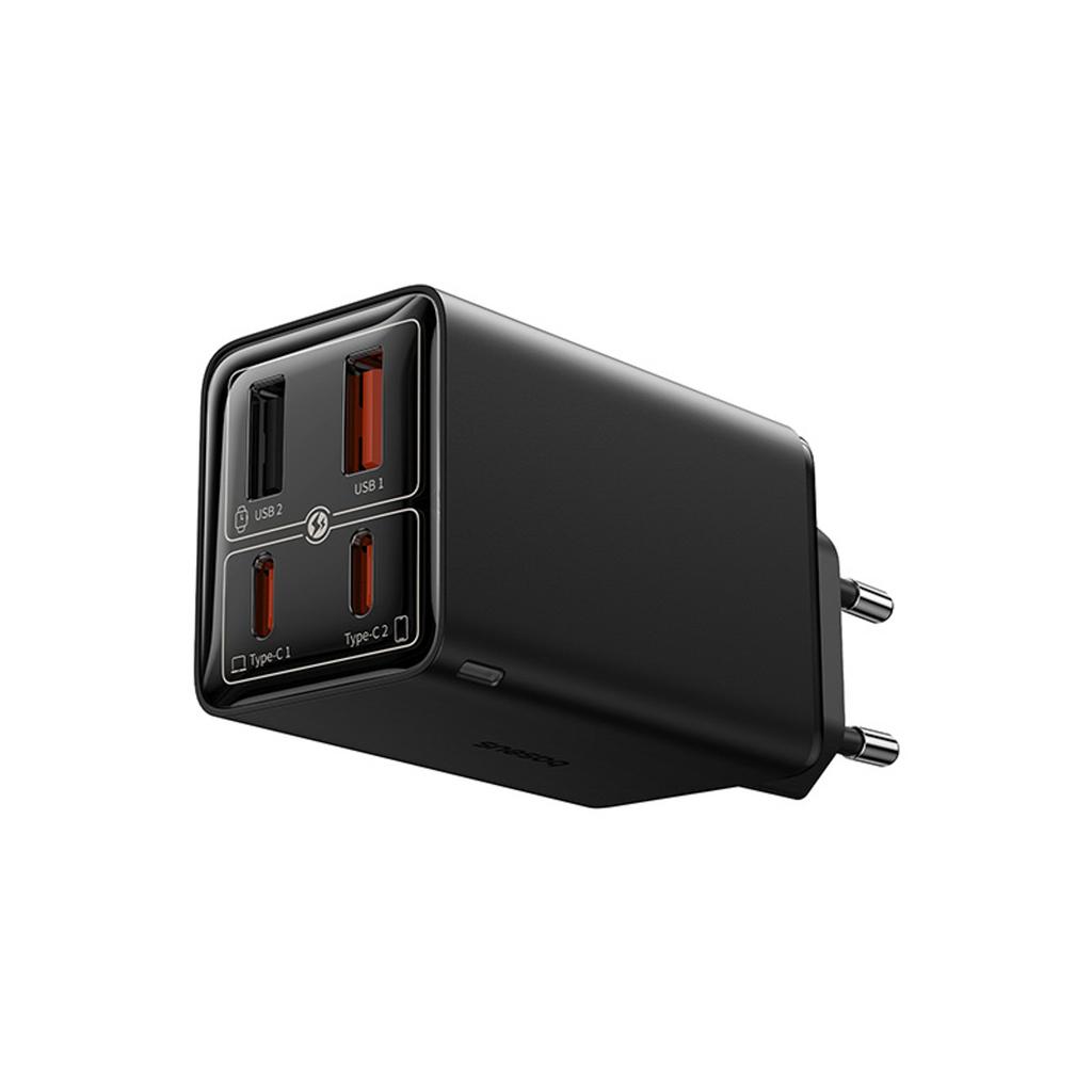 Ładowarka sieciowa GaN6 Pro 65W USB-C USB-A z kablem USB-C 100W 1m - czarna