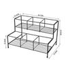 Black Coffee Syrup Rack Metal Kitchen Storage Shelves  for Cabinet Cafe Countertop