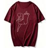 Unisex Cotton T Shirt Flork Stick Figure Middle Finger Gesture Simple Line Doodle Graphic Print Funny Sassy Casual Street Trendy