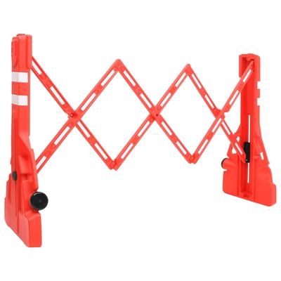 Vidaxl Foldable Road Barrier, Red, 210X50X105 Cm