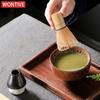 4/7 SZTUK Japoński Zestaw do Herbaty Matcha Zawiera Miseczkę Matcha drewnianą i bambusową Mioteczkę Stojak na Mioteczkę do Matcha Uchwyt Chasen Zestaw Łyżeczek do Herbaty