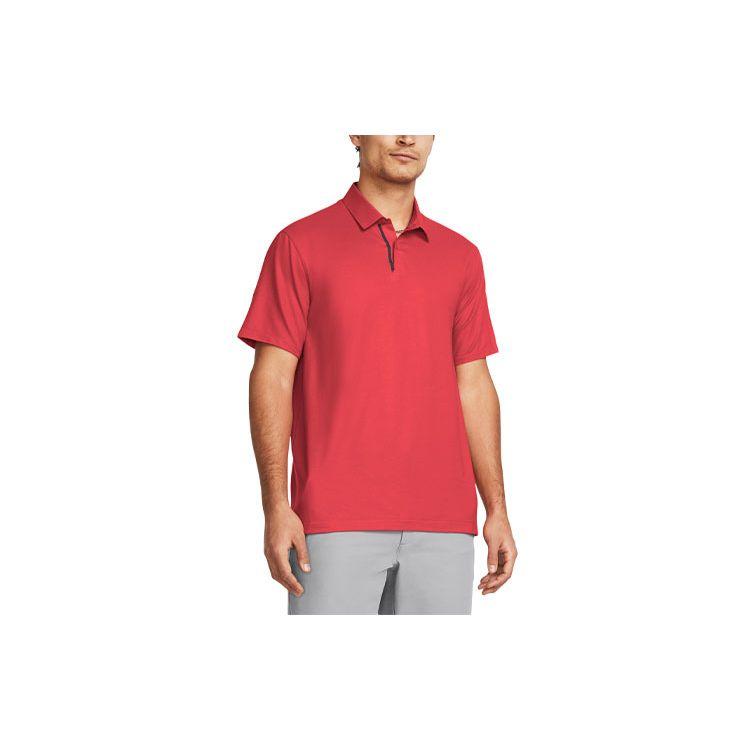 

Under Armour Футболка-поло Tour Tips Solid Color Golf, мужские топы, ярко-красные 1385128-814