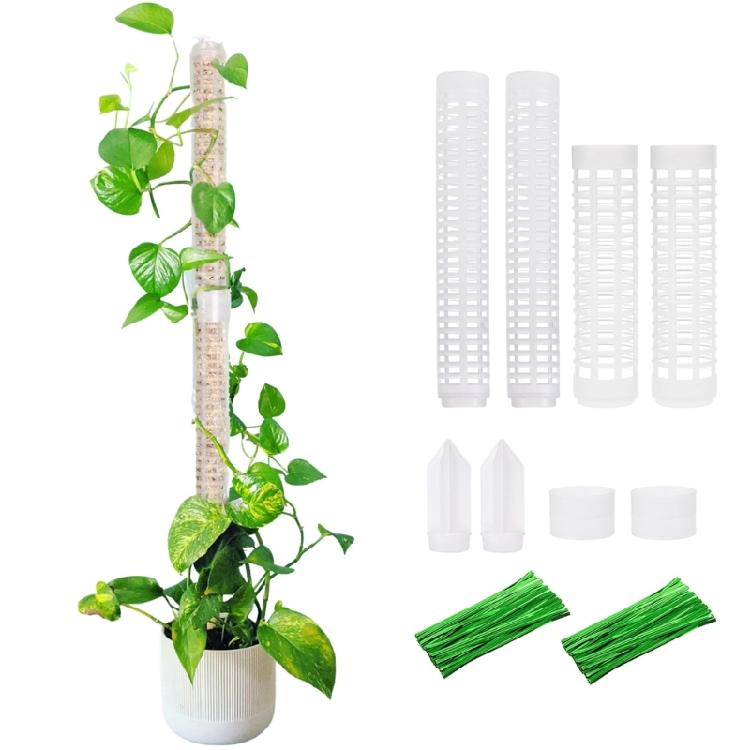 Plant Trellis Supporting Stick Plastic Moss Rod Indoor Plant Pot Stand Green Dill Vine Garden Supporting Accessories