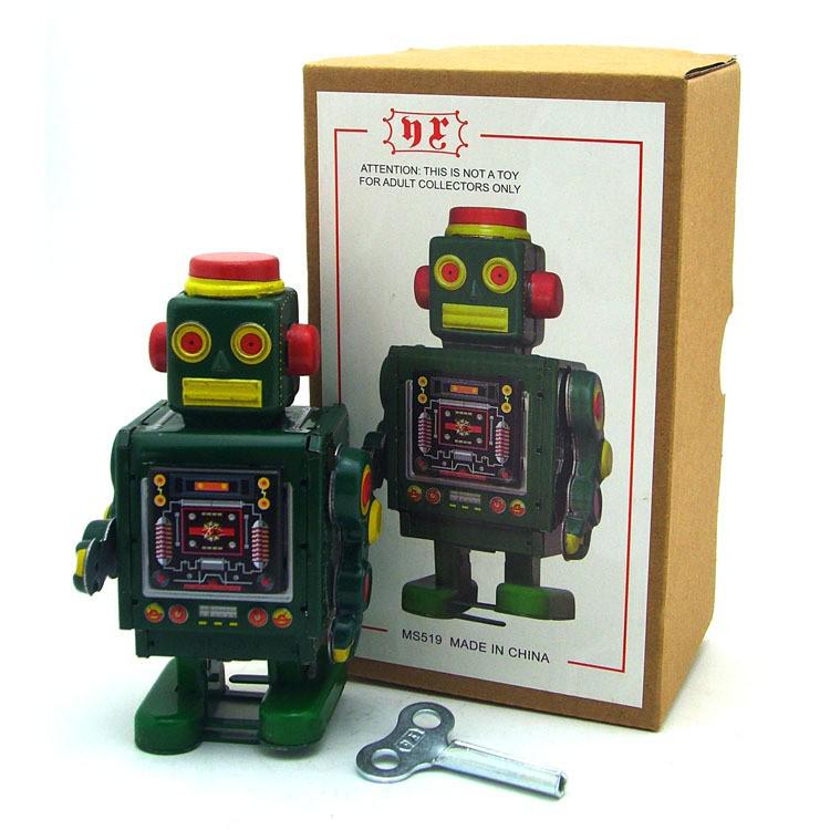 MS519 Retro Robot Figurine: Adult Collection for Home or Coffee Shop Decor