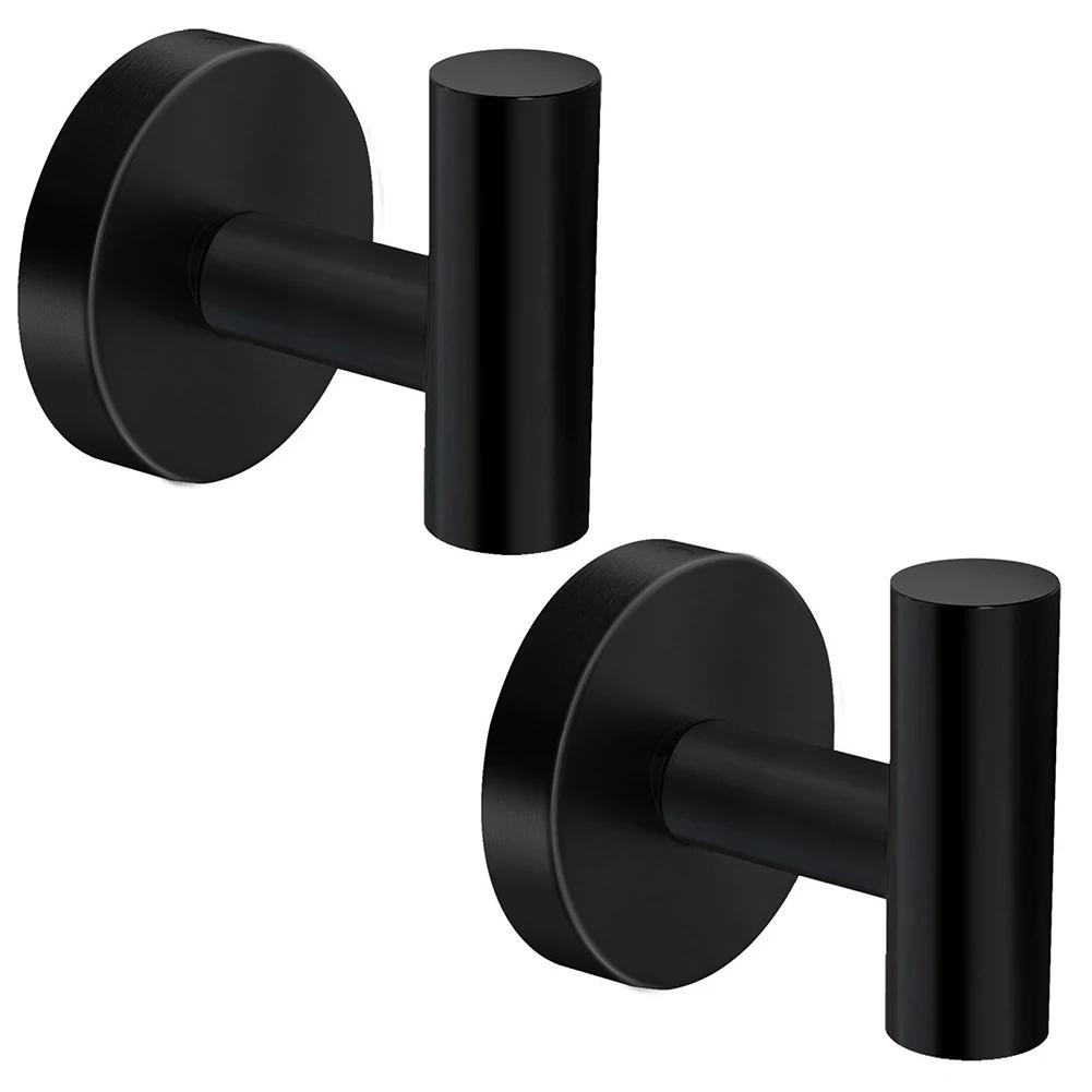 2/4pc Pack Stainless Steel Robe Towel Hooks Rustproof Coat Handbag Hanger for Home Bathroom Kitchen Storage Hardware Accessories