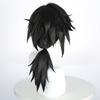 Anime Wig Tomioka Yoshiyuki High-temperature Silk Cosplay Natural Black Thick Fluffy Lightweight