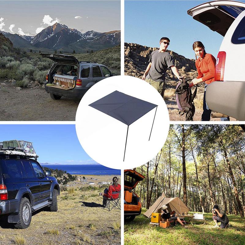Vehicle Awning Sun Shade Coverage PU3000mm UV50 Weatherproof Car Side Awning For SUV Camping Overlanding Hardware Included