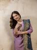 Lavender Kurta Pant Set with Navy Blue Banarasi Dupatta, Indian Ethnic Suit for Women, Festive Traditional Outfit, Wedding Wear Dress