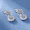 Temperament Bridal Pair Micro Super Flash Zircon Pair Earrings