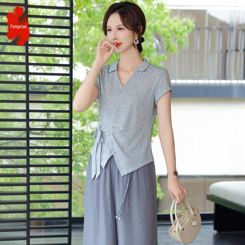 Women s Elegant Summer Two-Piece Set 4XL