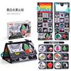 Baby Can'T Tear Desk Calendar Cloth Book Fun Mirror Toy 0-3 Years Old Early Education English Letter Black And White Color Cloth Book
