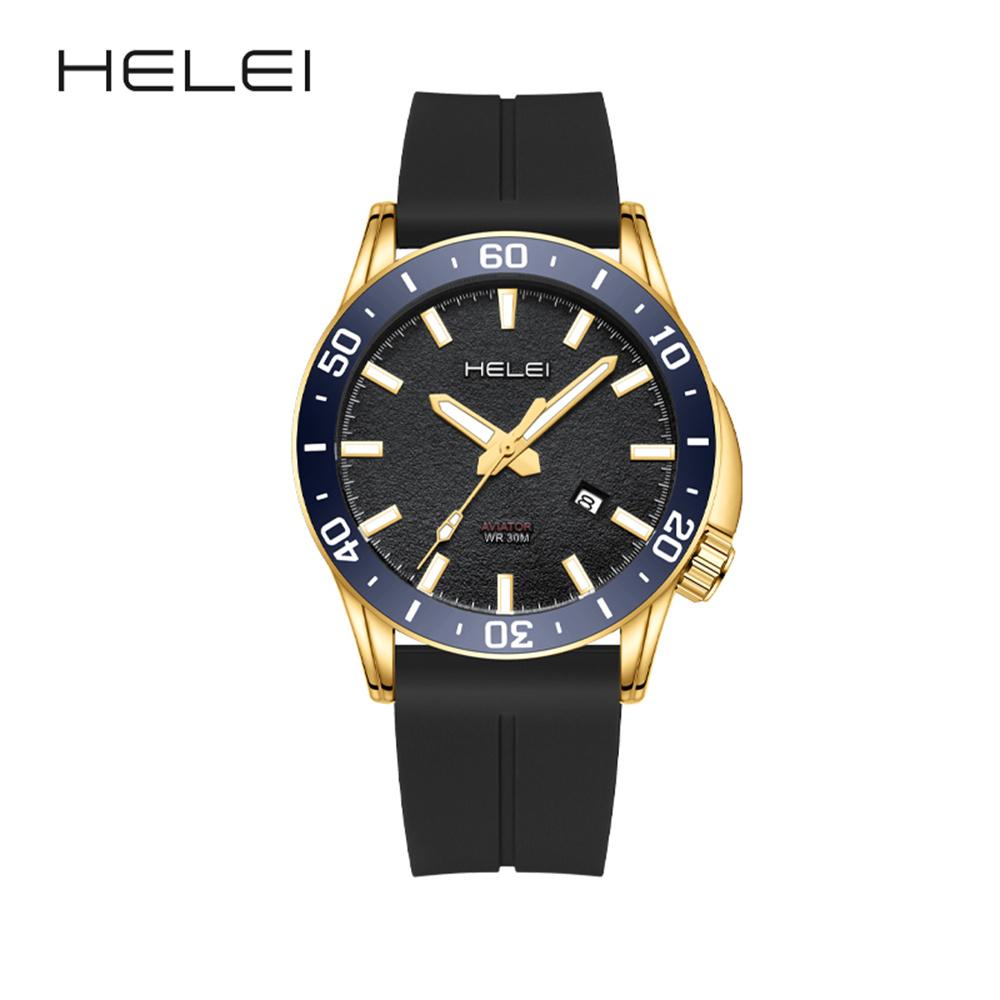 HELEI Men Watch Top Brand Luxury Military Army Waterproof Sport Male Clock Auto Date Quartz Business Original Wristwatch 9005AJ
