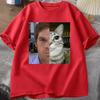 Cat Tshirt Fun Womens Short Sleeve Round Neck Cotton Tshirt Neutral Street Wear Womens Fashion Harajuku Printed Tshirt Top
